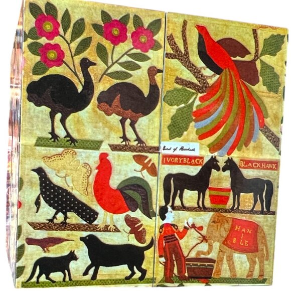 Vtg 2000 "GLORIOUS AMERICAN QUILTS" Magic Cube Toy; Museum of American Folk Art - Picture 6 of 15